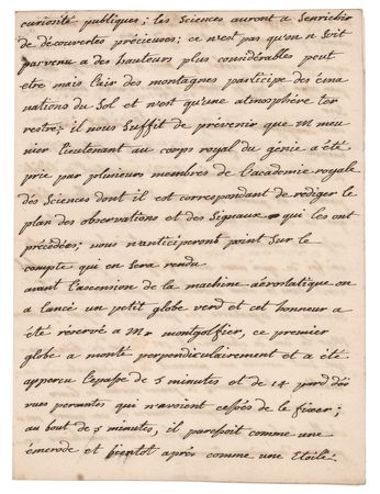 Lot #380 Joseph-Michel and Pierre Montgolfier Auotgraph Letters Signed - Image 12
