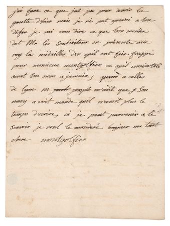 Lot #380 Joseph-Michel and Pierre Montgolfier Auotgraph Letters Signed - Image 14