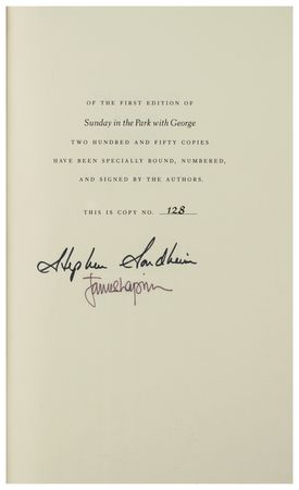 Lot #591 Stephen Sondheim Signed Book - Image 2