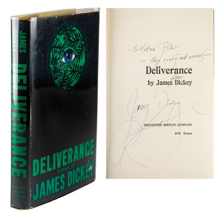 Lot #498 Deliverance: James Dickey Signed Book and Photograph - Image 1