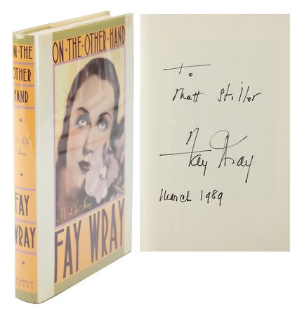 Lot #828 Fay Wray Signed Book - Image 1