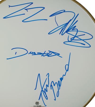 Lot #671 ZZ Top Signed Drum Head - Image 2