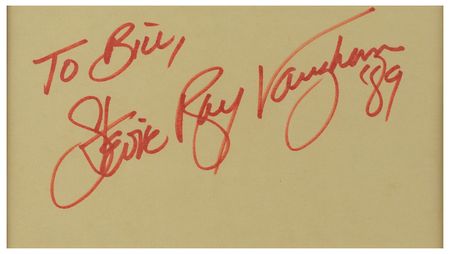 Lot #664 Stevie Ray Vaughan Signature - Image 2