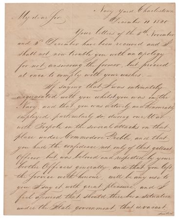 Lot #343 Isaac Hull Letter Signed - Image 1