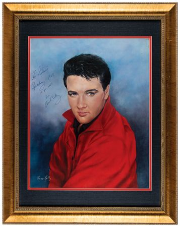 Lot #563 Elvis Presley Signed Oversized Print - Image 1