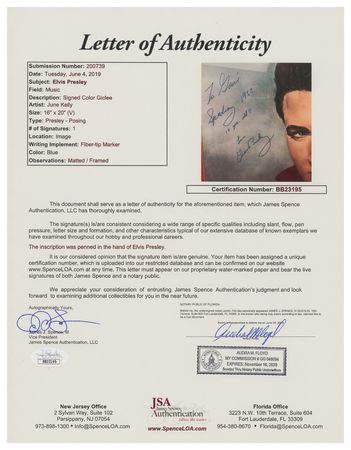 Lot #563 Elvis Presley Signed Oversized Print - Image 3