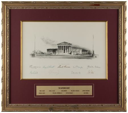 Lot #310 Warren Court Signed Engraving - Image 1
