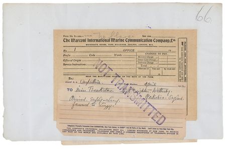 Lot #198 Titanic: Ridsdale and Leslie (2) Marconigrams - Image 1