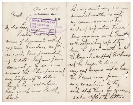 Lot #89 Herbert Hoover: Hoover hopes to handle a mining dispute: 