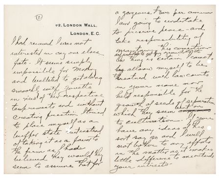 Lot #89 Herbert Hoover: Hoover hopes to handle a mining dispute: 
