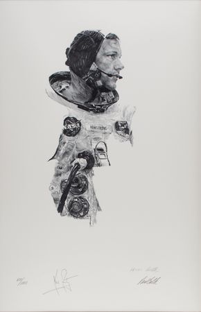 Lot #387 Neil Armstrong Signed Lithograph - Image 2