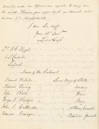 Lot #227 Lewis Cass Letter Signed - Image 2