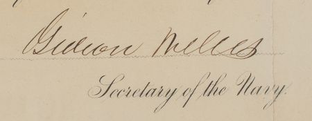 Lot #374 Gideon Welles Document Signed - Image 2