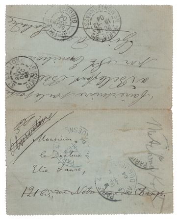 Lot #166 Elie Metchnikoff Autograph Letter Signed - Image 2