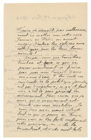 Lot #175 Vilfredo Pareto Autograph Letter Signed - Image 2
