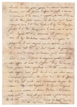 Lot #167 Giovanni Battista Morgagni Autograph Letter Signed - Image 2