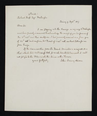 Lot #12 John Quincy Adams Autograph Letter Signed - Image 2