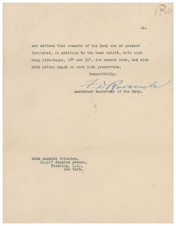 Lot #40 Franklin D. Roosevelt: 