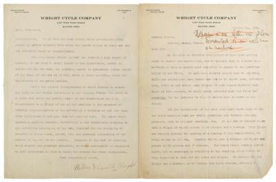 Lot #8033 Orville Wright Typed Letter Signed