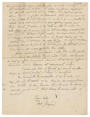 Lot #8029 Paul Gauguin Autograph Letter Signed - Image 1