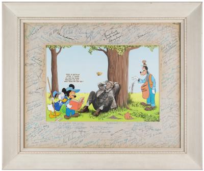 Lot #8038 Walt and Roy Disney Signed Retirement Card, with Over 230 Walt Disney Studios Employees - Image 1