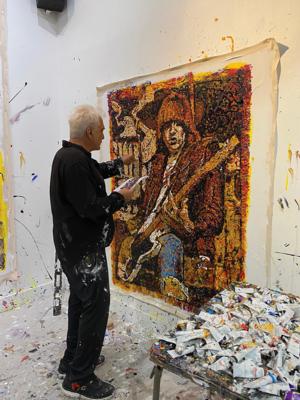 Lot #8053 Johnny Ramone Painting by Giovanni DeCunto - Image 2