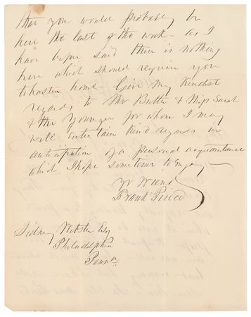 Lot #129 Franklin Pierce Autograph Letter Signed as President - Image 2