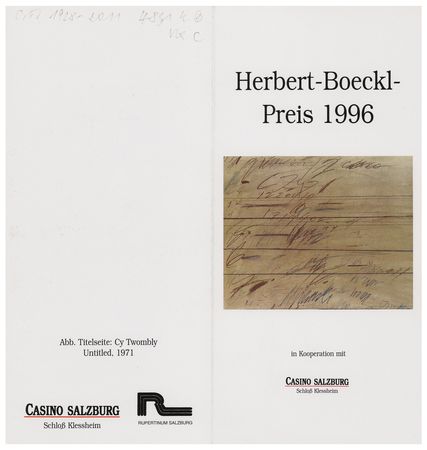 Lot #519 Cy Twombly Signed Brochure - Image 2