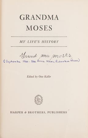 Lot #512 Grandma Moses Signed Book - Image 2