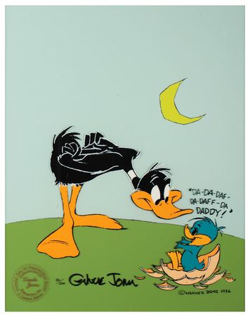 Lot #531 Chuck Jones Signed Limited Edition Cel: 'Daffy Daddy' - Image 2