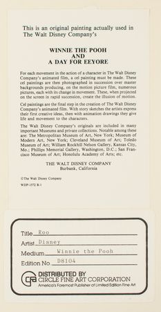 Lot #534 Roo production cel from Winnie the Pooh and a Day for Eeyore - Image 4