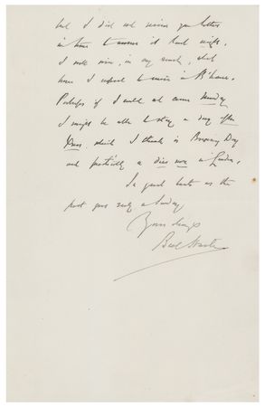 Lot #580 Bret Harte Autograph Letter Signed - Image 2