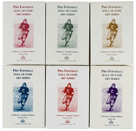 Lot #907 Football Hall of Fame Lot of (115) Signed Goal Line Art Cards Goal Line Art Cards - Image 2
