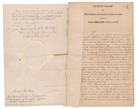 Lot #289 King Christian IX: The King of Denmark issues a patent for 