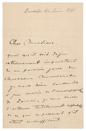 Lot #668 Eugene Ysaye Autograph Letter Signed - Image 1