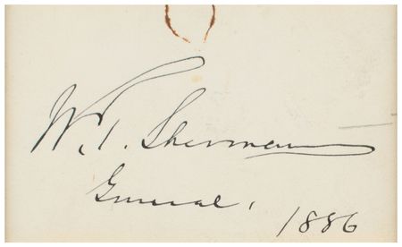 Lot #433 William T. Sherman Signature - Image 2