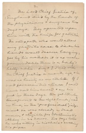 Lot #536 Samuel L. Clemens: Mark Twain on the death of his eldest daughter: 