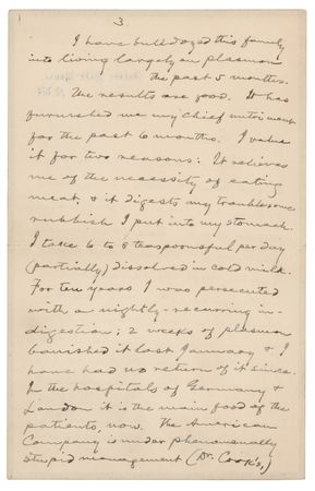 Lot #536 Samuel L. Clemens: Mark Twain on the death of his eldest daughter: 