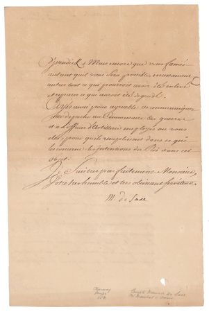 Lot #431 Maurice de Saxe Letter Signed - Image 2