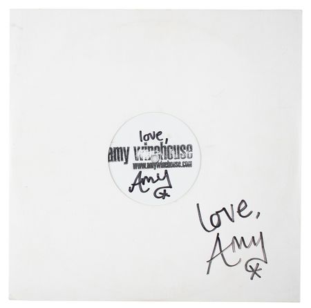 Lot #637 Amy Winehouse Twice-Signed Promotional Record - Image 1