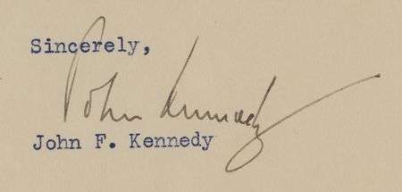Lot #67 John F. Kennedy Typed Letter Signed - Image 3