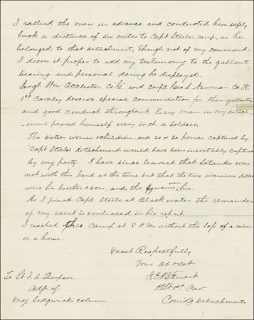 Lot #381 J.E.B. Stuart Autograph Letter Signed - Image 3