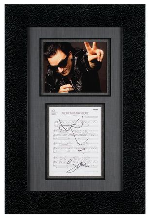 Lot #729 U2: Bono Signed Sheet Music - Image 1