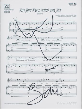 Lot #729 U2: Bono Signed Sheet Music - Image 2