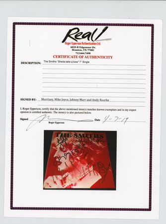 Lot #723 The Smiths Signed 45 RPM Record - Image 3