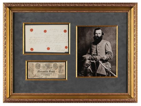 Lot #380 J. E. B. Stuart: Rare handwritten letter by J. E. B. Stuart from Fort Riley, requesting a subscription to the 