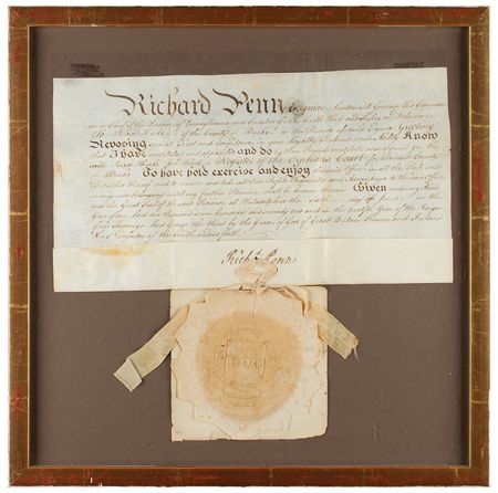 Lot #333 Richard Penn Document Signed - Image 1
