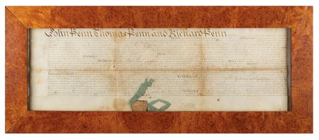 Lot #334 Thomas Penn Document Signed - Image 1