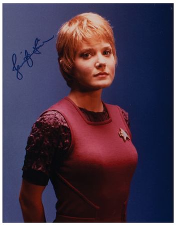 Lot #859 Star Trek Voyager: Jennifer Lien Ears and Signed Photograph - Image 2