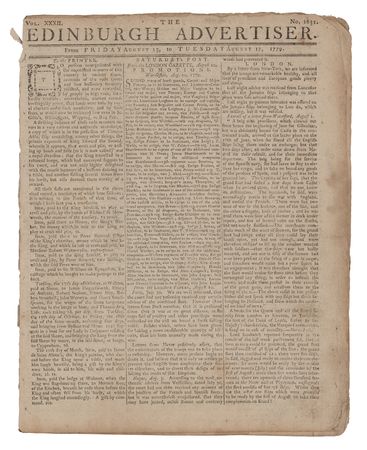 Lot #402 The Edinburgh Advertiser and The Salisbury and Winchester Journal Newspapers - Image 2